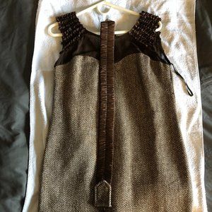 Brown Tweed Dress